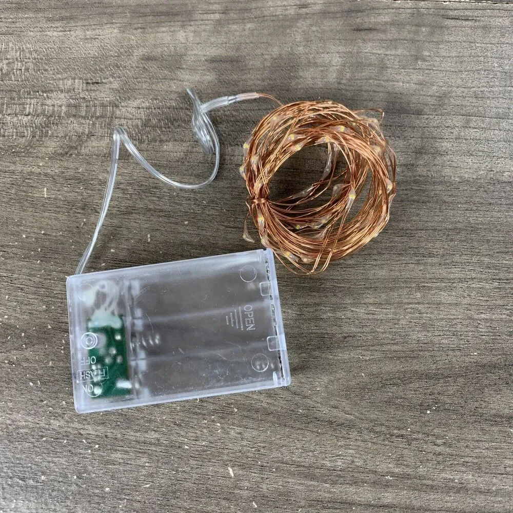 Led Battery Operated, Mini Battery Powered Copper Wire Starry String Lights